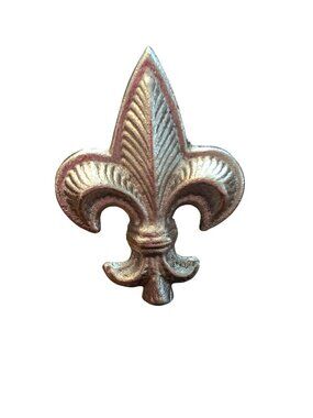 Fleur-De-Lis Cast Iron Napkin Rings Silver Finish Set Of 41